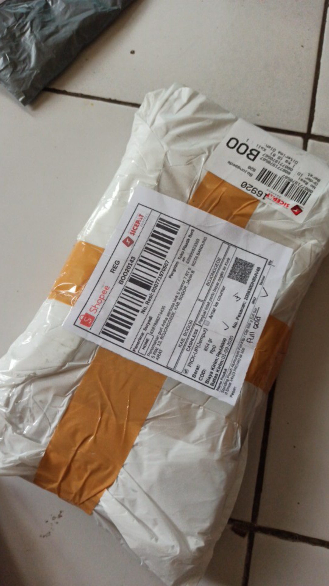 Standing Pouch Alumunium Foil Klip / Clip 500 G Full Gold  Emas 14x23 Promo Isi 100