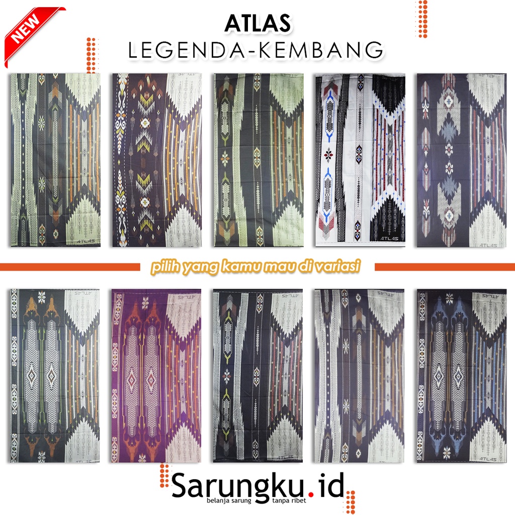 SARUNG ATLAS LEGENDA KEMBANG