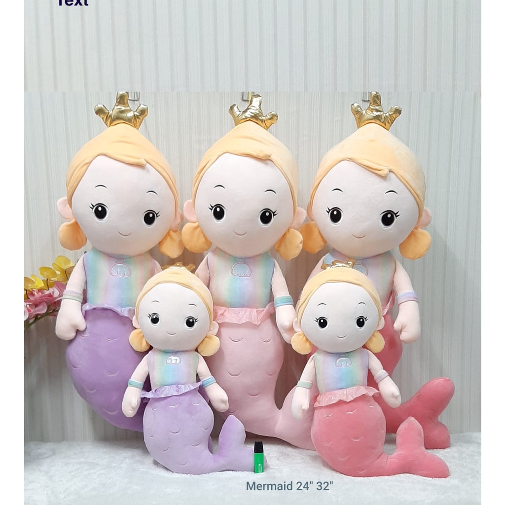 Boneka soft Mermaid 265CM animal ikan import souvenir merchaindise kado frozen snow white