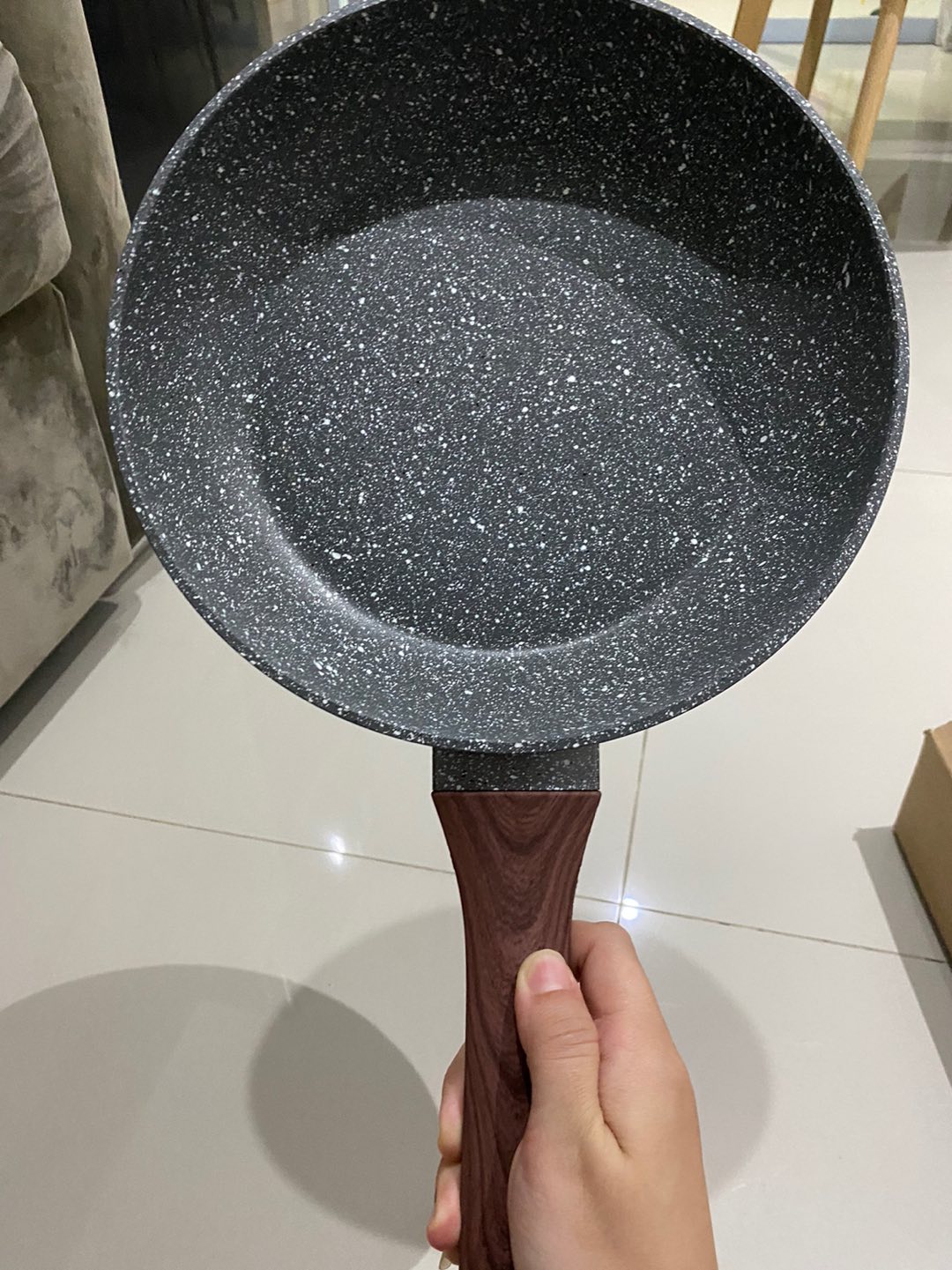 Cypruz Frying Pan Keramik Tanpa Minyak 24cm | Wajan Marble | Penggorengan Anti Lengket | Teplon