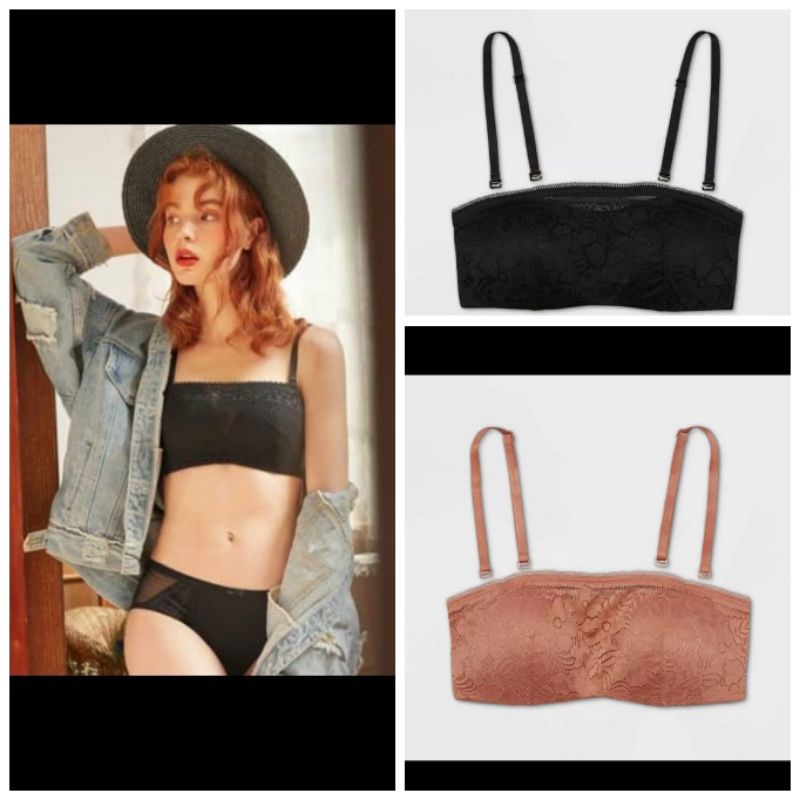 AUDEN WIRELESS LACE KEMBEN BRA Daily Wear + free hangernya