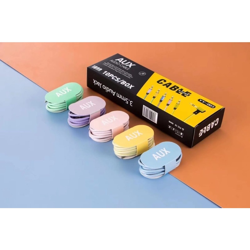 Silvertech Kabel Aux Macaron Aneka Warna ( Random )