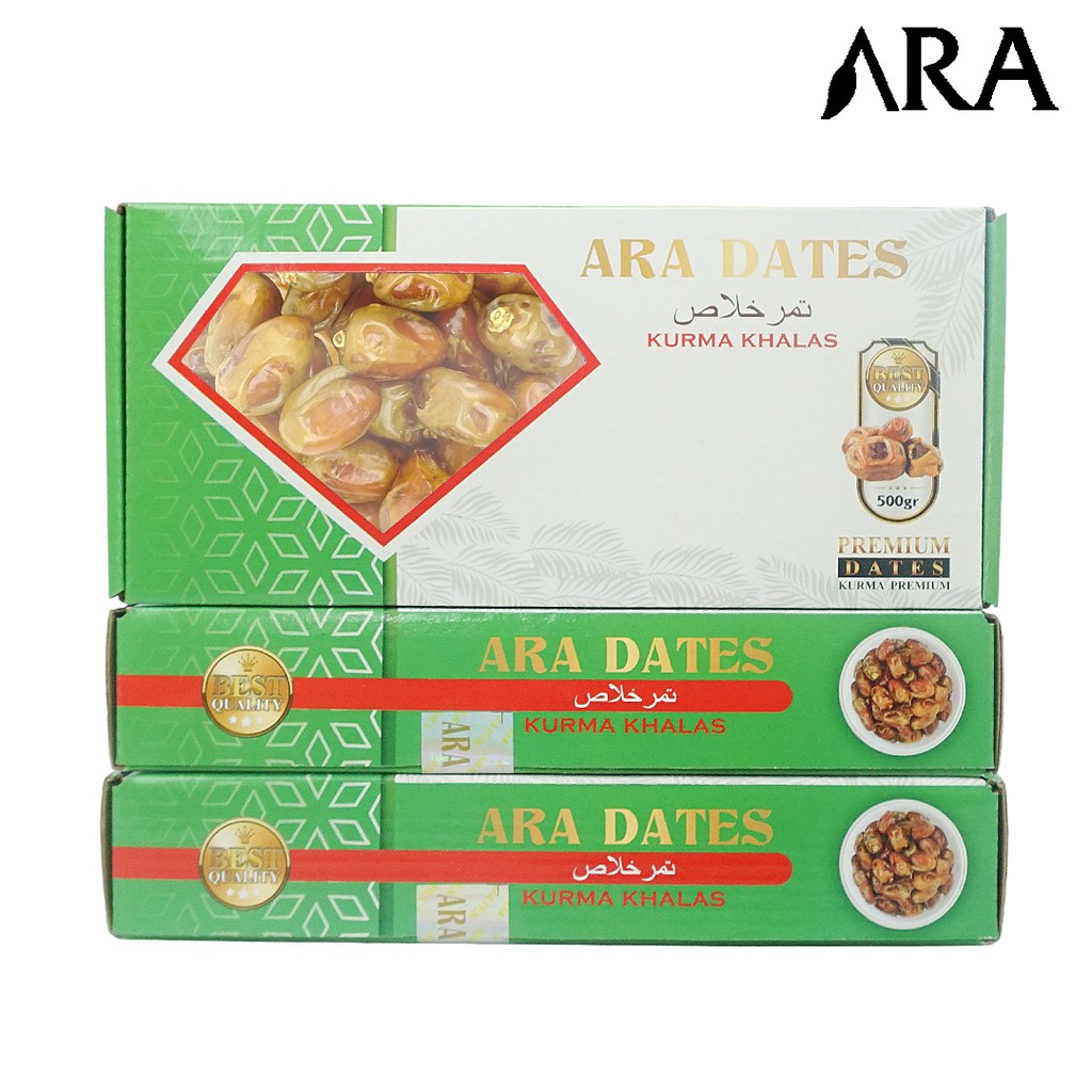 Kurma Khalas 1Kg ARA KEMTAN Premium Kurma Arab Manis Dan Lembut