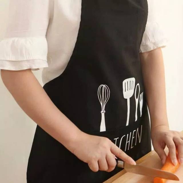 Celemek Apron Dapur  Black