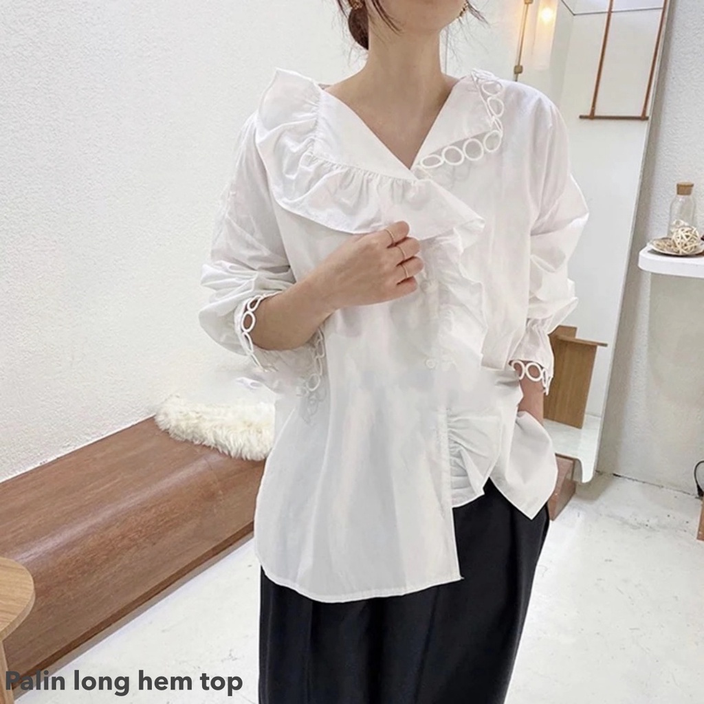 Palin long hem top - Thejanclothes