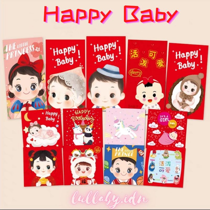 

Hong Bao Happy Baby | Baby Shower | Angpao Import (1bungkus isi 10)