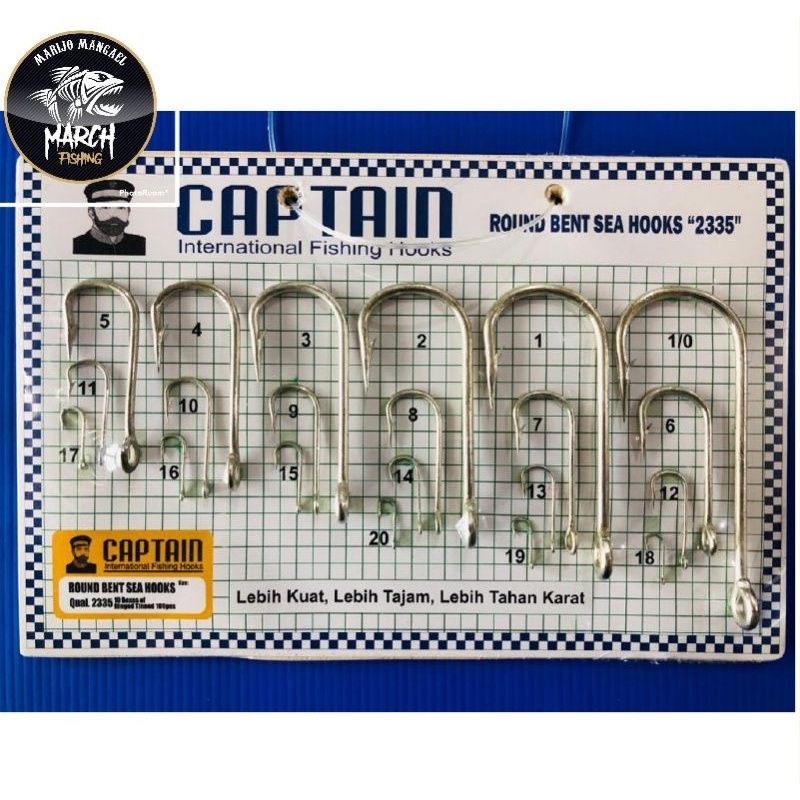 100pcs Mata kail Captain 2335