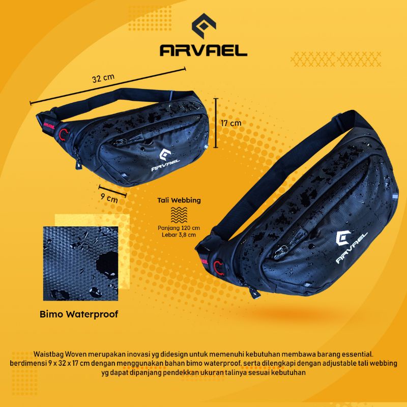 Tas Waistbag Selempang Distro Waterproof Wovken Arvael