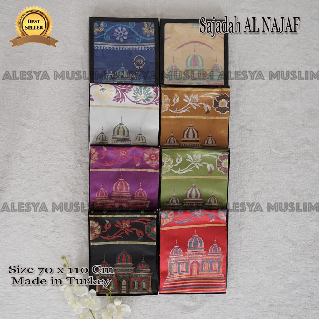 sajadah al najaf plus box cantik made in turki best seller/bisa bayar ditempat/COD