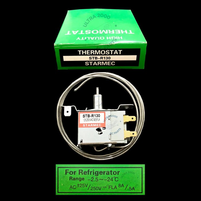 THERMOSTAT KULKAS 130 / Thermostat Termostat Termostart Pengatur Suhu Kulkas / Alat Kulkas Tidak Din