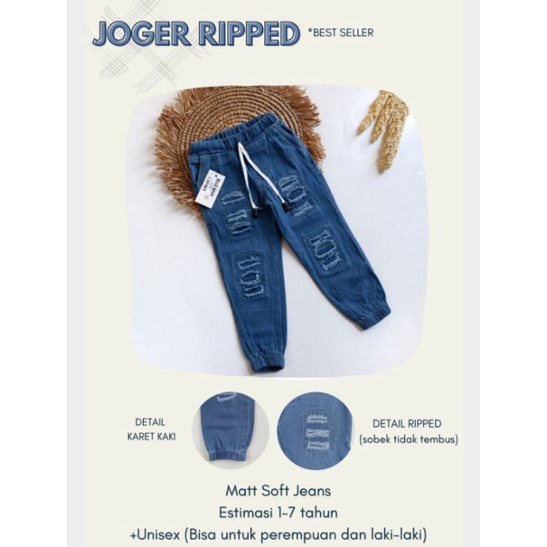 JOGER RIPPED / CELANA PANJANG RIPPED / CELANA PANJANG ANAK UNISEX