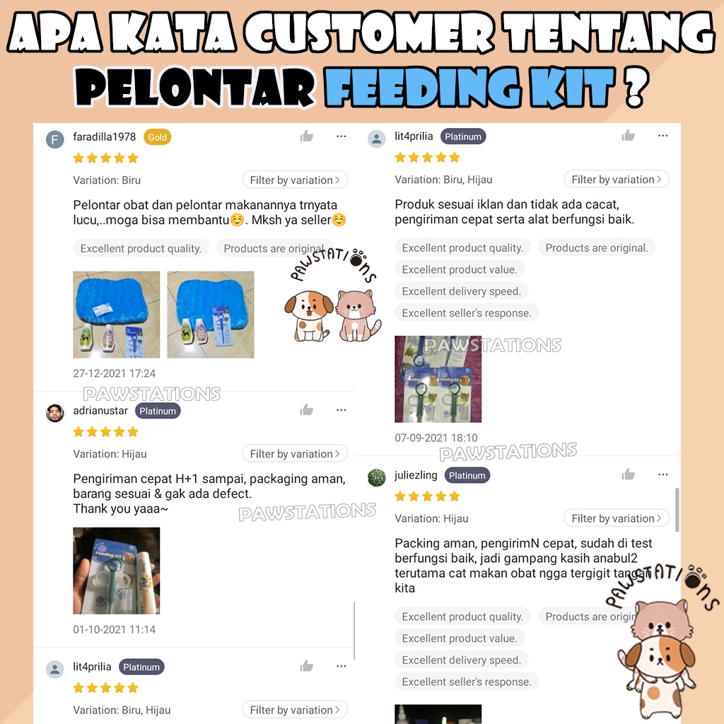 Feeding Kit / Pelontar Obat Pelontar Makanan untuk Kucing / Anjing / Kelinci