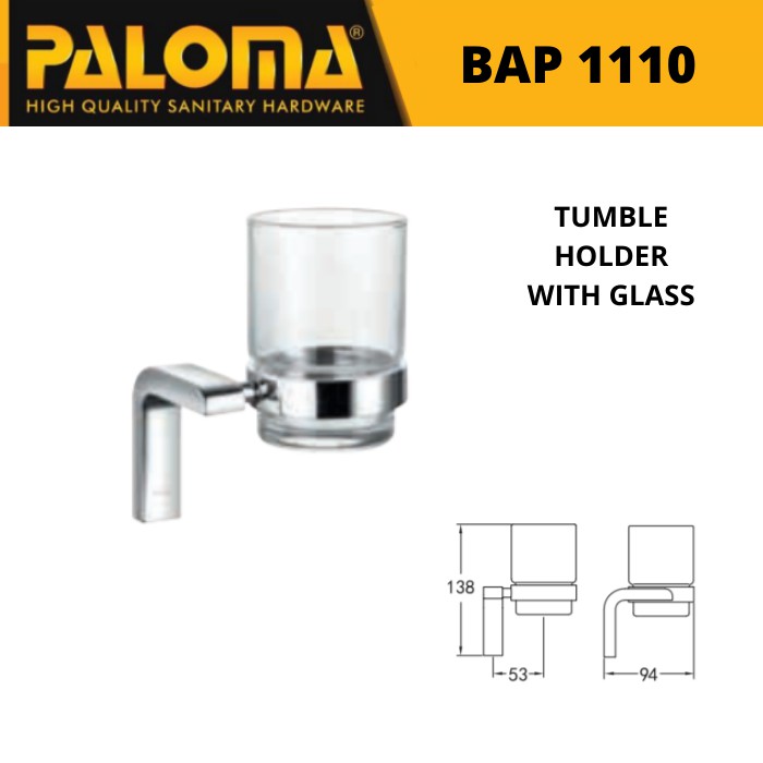 PALOMA BAP 1110 Tempat Gelas Sikat Gigi Kumur Rak Tumbler Holder Mandi