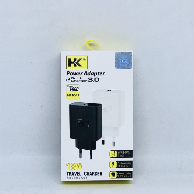 CHARGER HK D19 QUALCOMM 3.0 FAST CHARGING