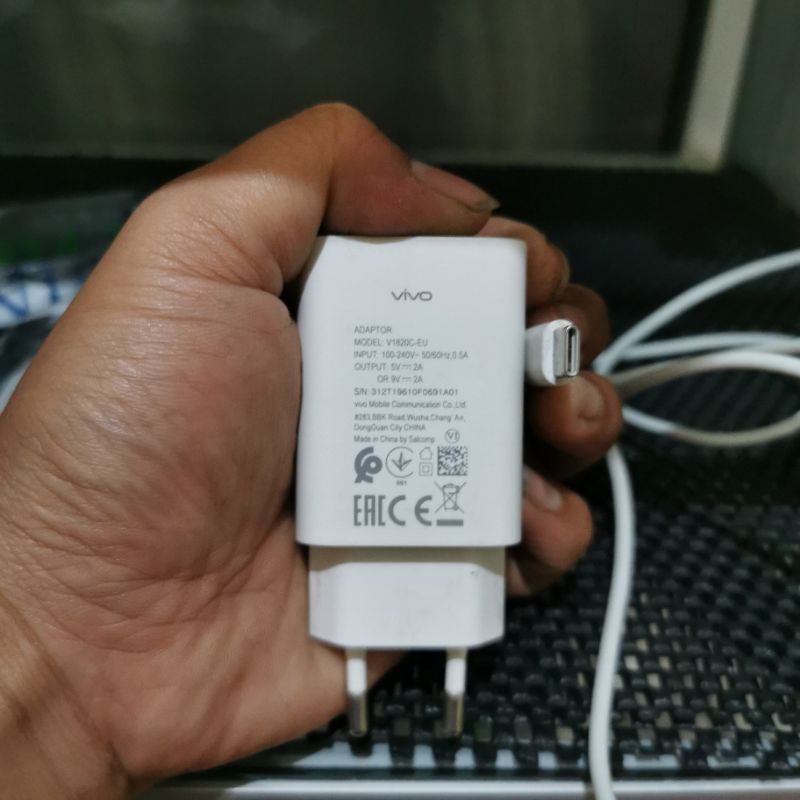 Charger Vivo S1 pro Type C bekas copotan Asli 10000%