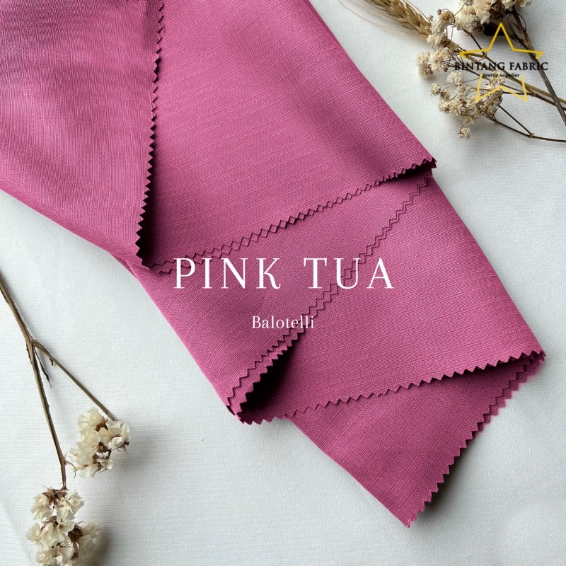 Bahan Bintang Fabric Kain Baloteli Polosan 1 meter-Pink Tua