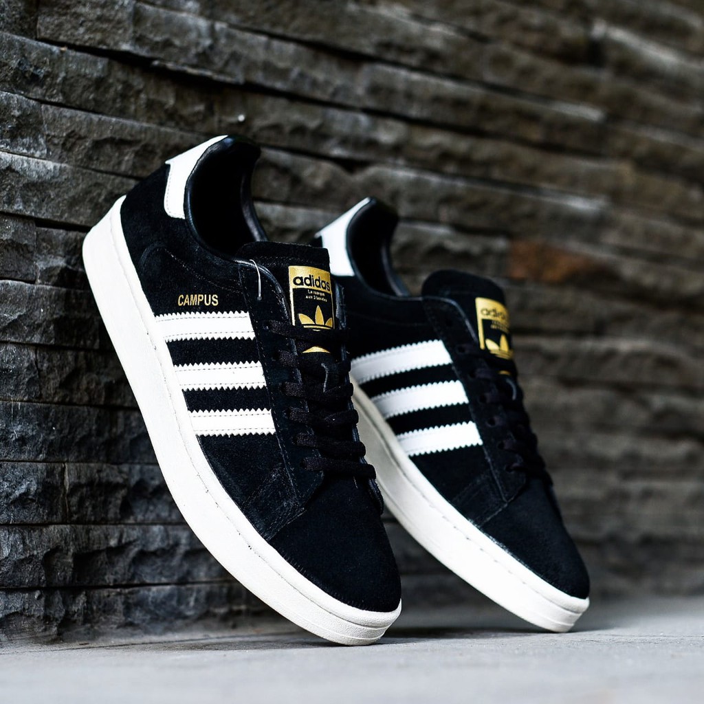 ADIDAS CAMPUS BLACK WHITE GOLD