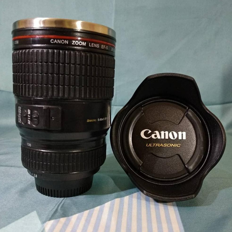 CANON Lens Mug Zoom EF-S 28-135mm ESF Termos B292 Kembang Gelas camera
