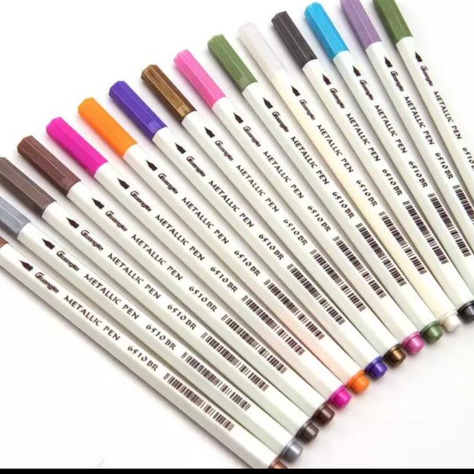 

(BISA COD) metallic brush pen 15clr (mirip sta) BIG SALE Kode 1446