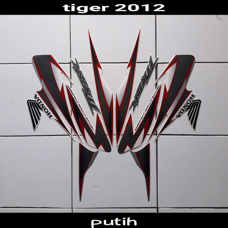 sticker motor tiger revo 2012 putih
