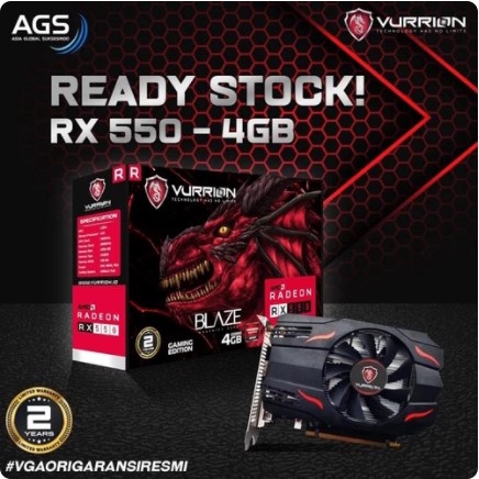 VGA  Radeon RX 550 4GB DDR5 128 BIT