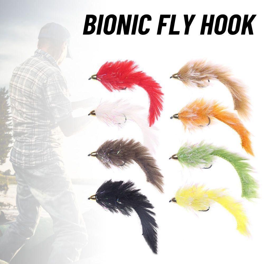 TOP 3 Pcs Umpan Pancing Fly Trout Air Asin Serangga Engkol Swimbaits Treble Hooks Bunny Tail