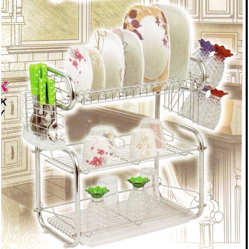 Rak Piring Susun 3 Stainless