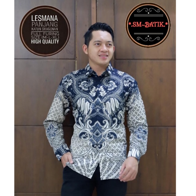 Batik Pria LESMANA Panjang Termurah