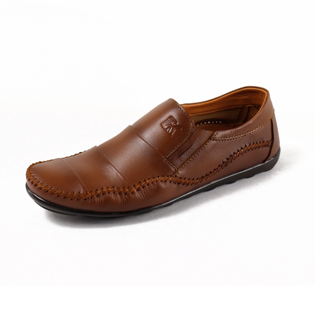 Sepatu Pria Kasual Loafer Pantofel Pria Slip On  Kulit Asli KEYTON MSL983 Original