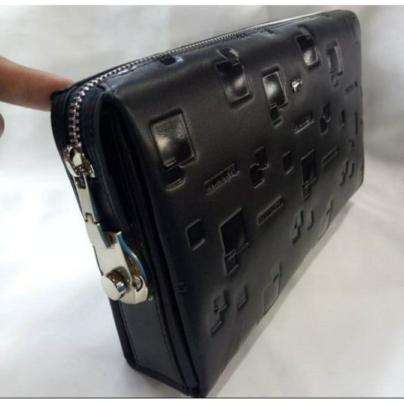 handbag clutch tas tangan pria kulit asli braun buffel