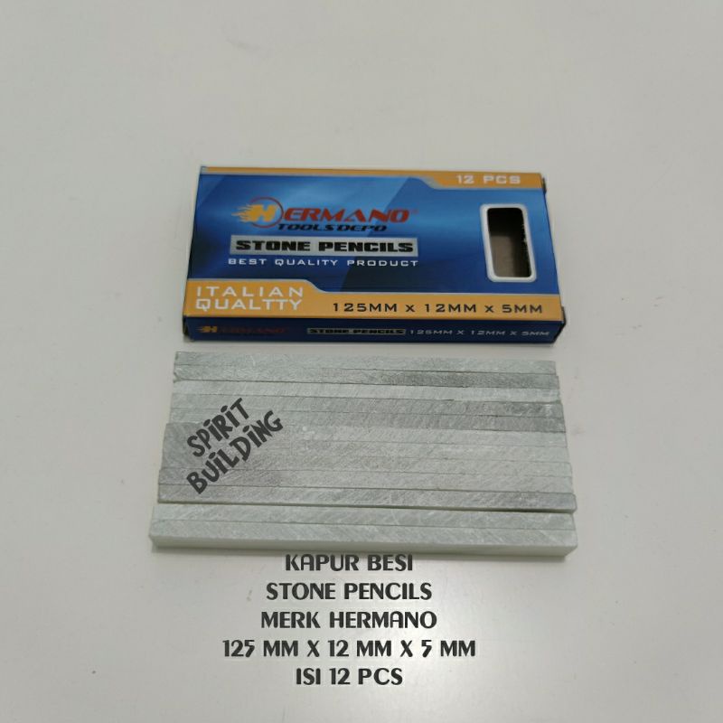 

KAPUR BESI STONE PENCILS HERMANO 125MM X 12MM X 5MM ISI 12 PCS