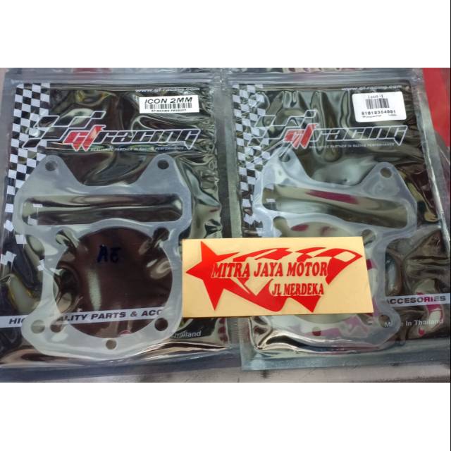 Paking blok bawah almunium beat 1mm dan 2mm - paking blok beat karbu 1mm 2mn