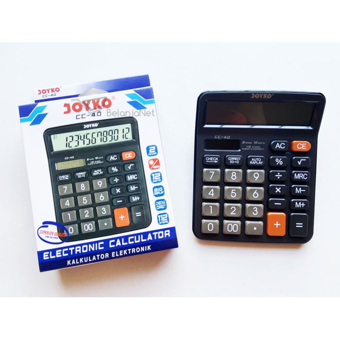 Calculator | Kalkulator Joyko CC-40 | 12 Digits | Check Correct