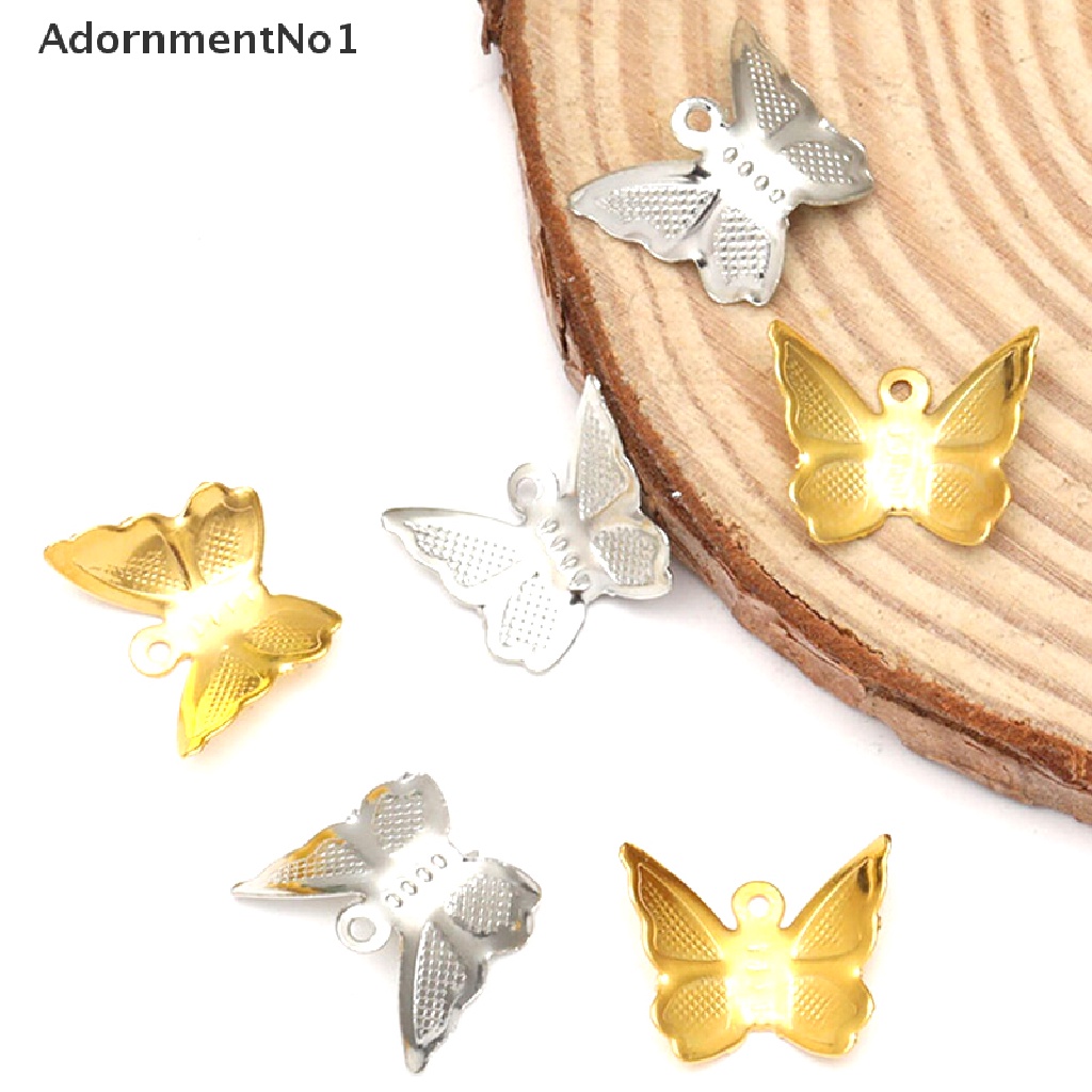 [AdornmentNo1] 100Pcs/Set Metal Butterfly Filigree Wraps Charm DIY Decoration Jewelry Findings [new]