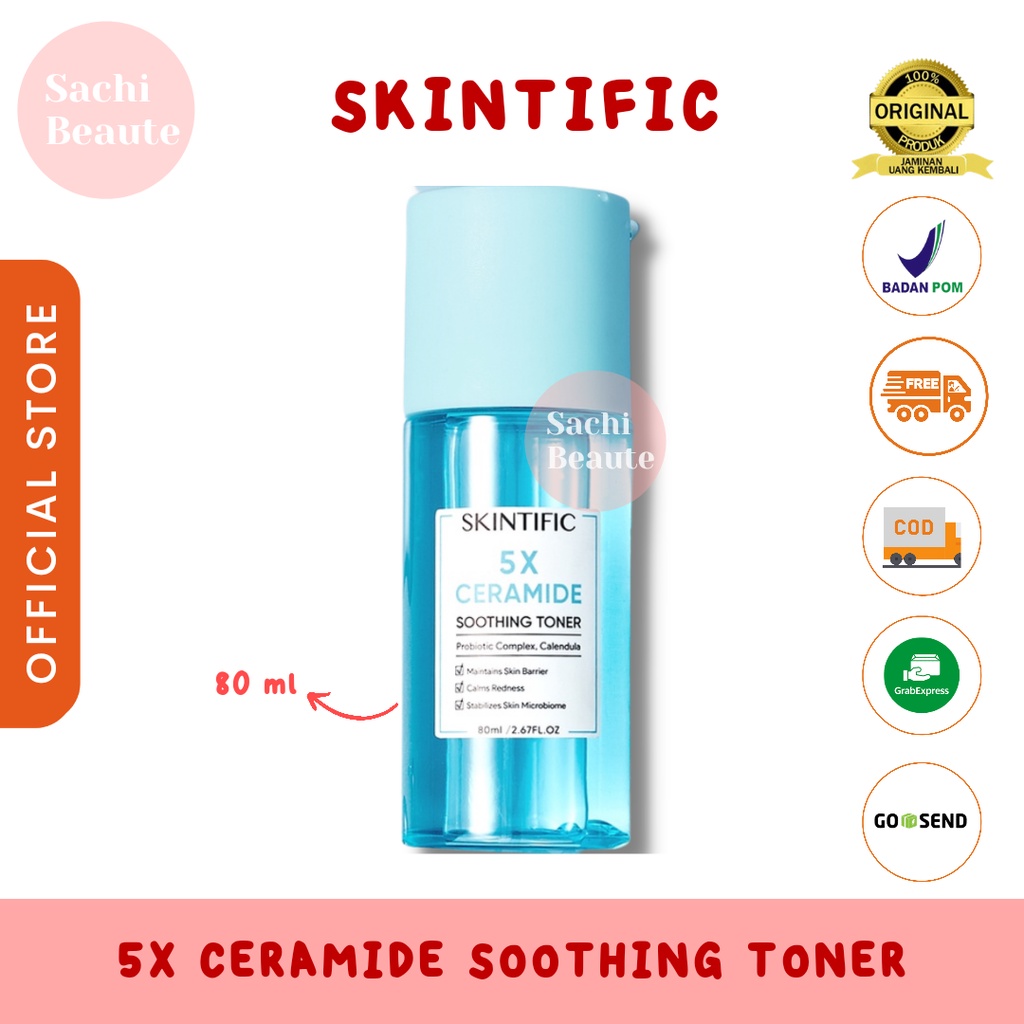 SKINTIFIC 5X Ceramide Soothing Toner 80ml 20ml