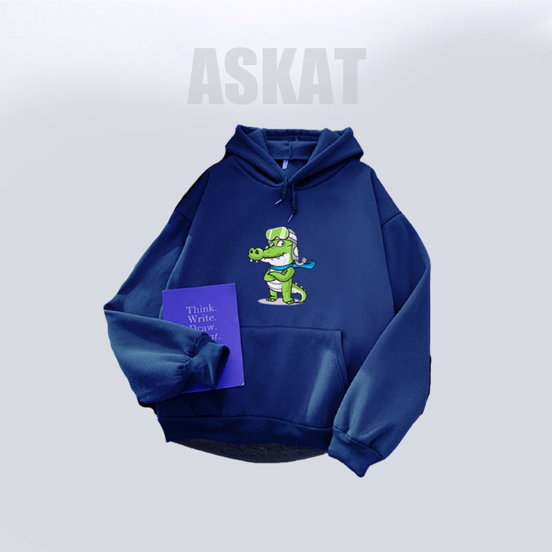 Jaket Distro Anak Perempuan Crocodile Baju Sweater Hoodie Cowok Cewek Umur 6 - 8 Tahun