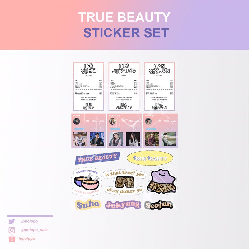 True Beauty Kdrama Sticker Set