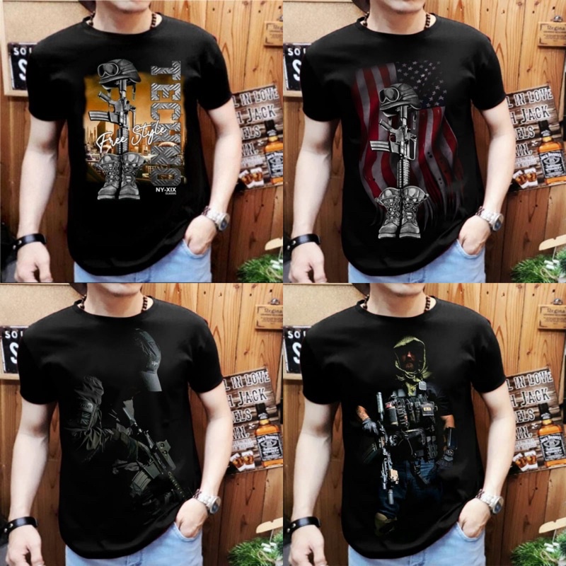 Kaos distro pria gambar sniper pubg / kaos combed berkualitas