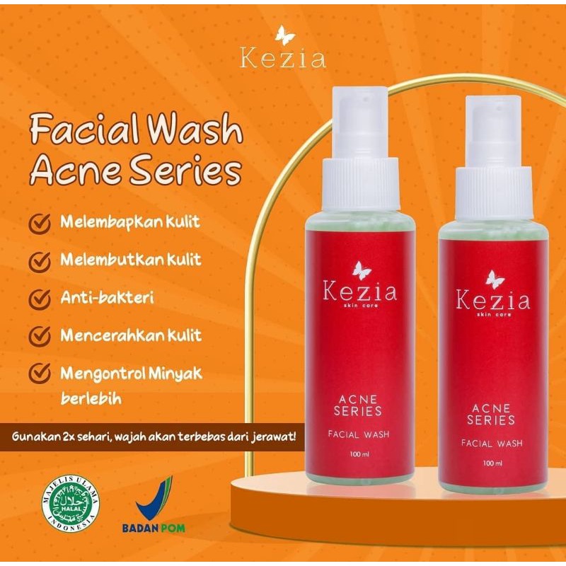 [BPOM] Kezia Skincare Facial Wash Acne Series Ecer Sabun muka original