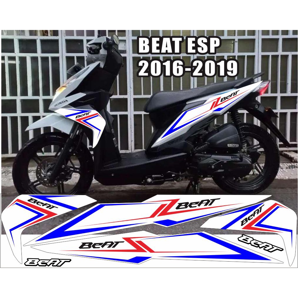 STIKER STRIPING BEAT ESP/STREET 2016 - 2019/STCIKER VARIASI LIST SKOTLET HONDA BEAT ESP/ POLET PUTIH