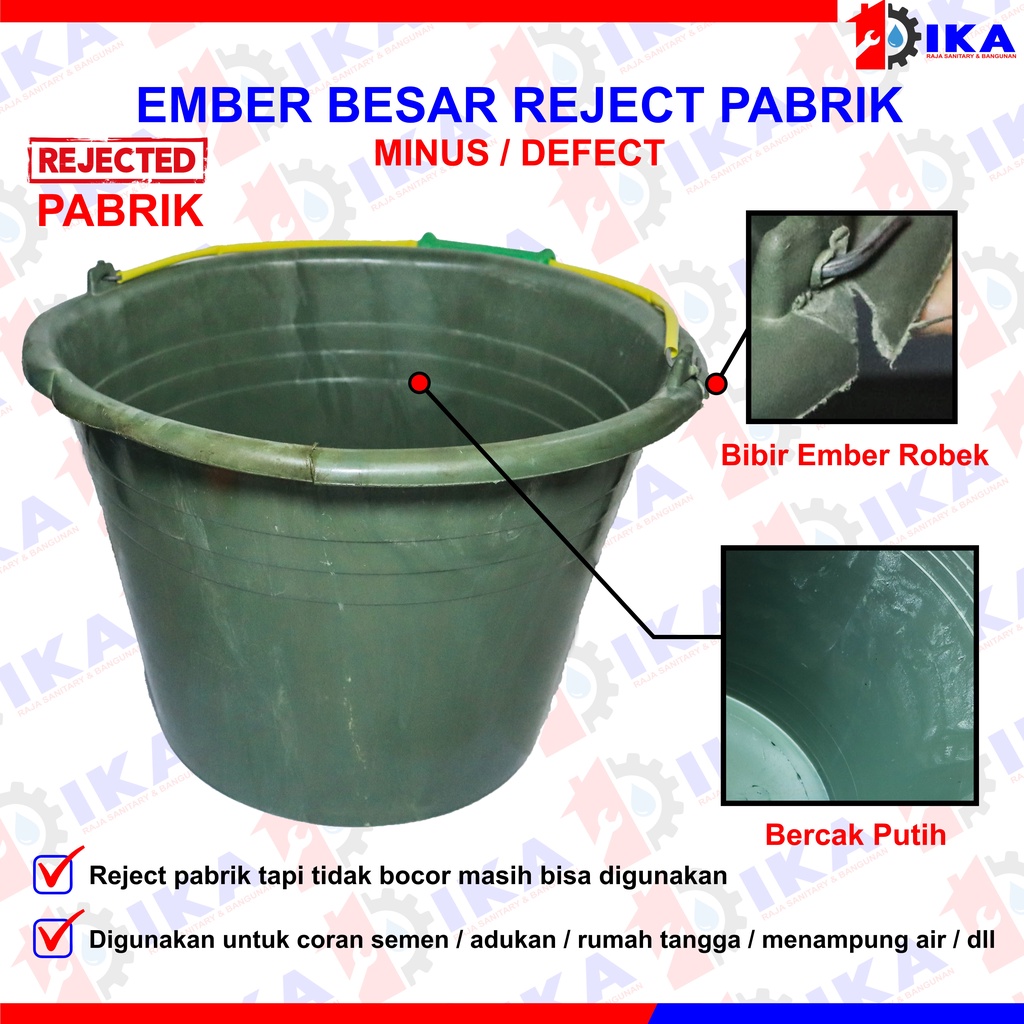 Ember cor hijau besar ( REJECT PABRIK ) cupang / murah plastik anti pecah berkualitas termurah air tampung