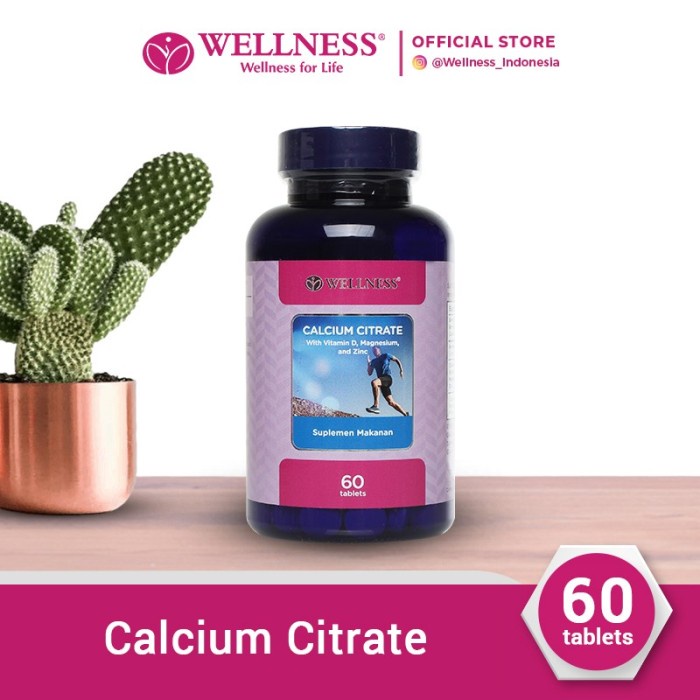 Wellness Calcium Citrate 60 Tablets