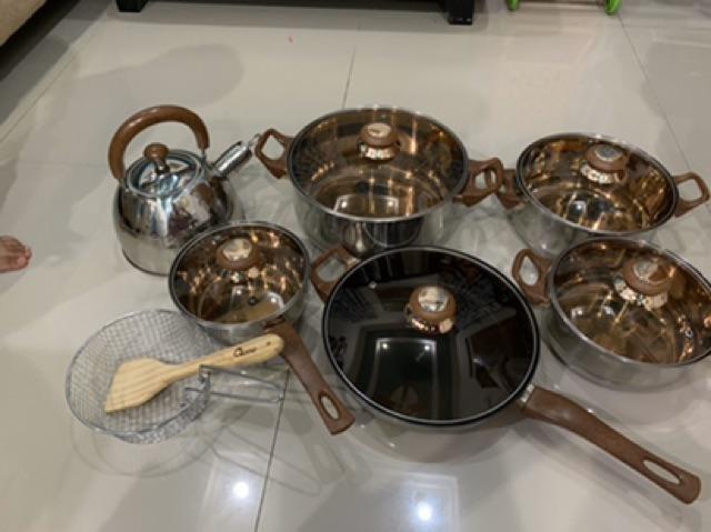 [khusus Gojek/grab] Ox-933 Panci Set Oxone Eco Cookware Set 12+2 Pcs