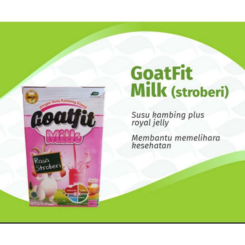 

Susu Kambing Etawa GoatFit Stroberi 200gr