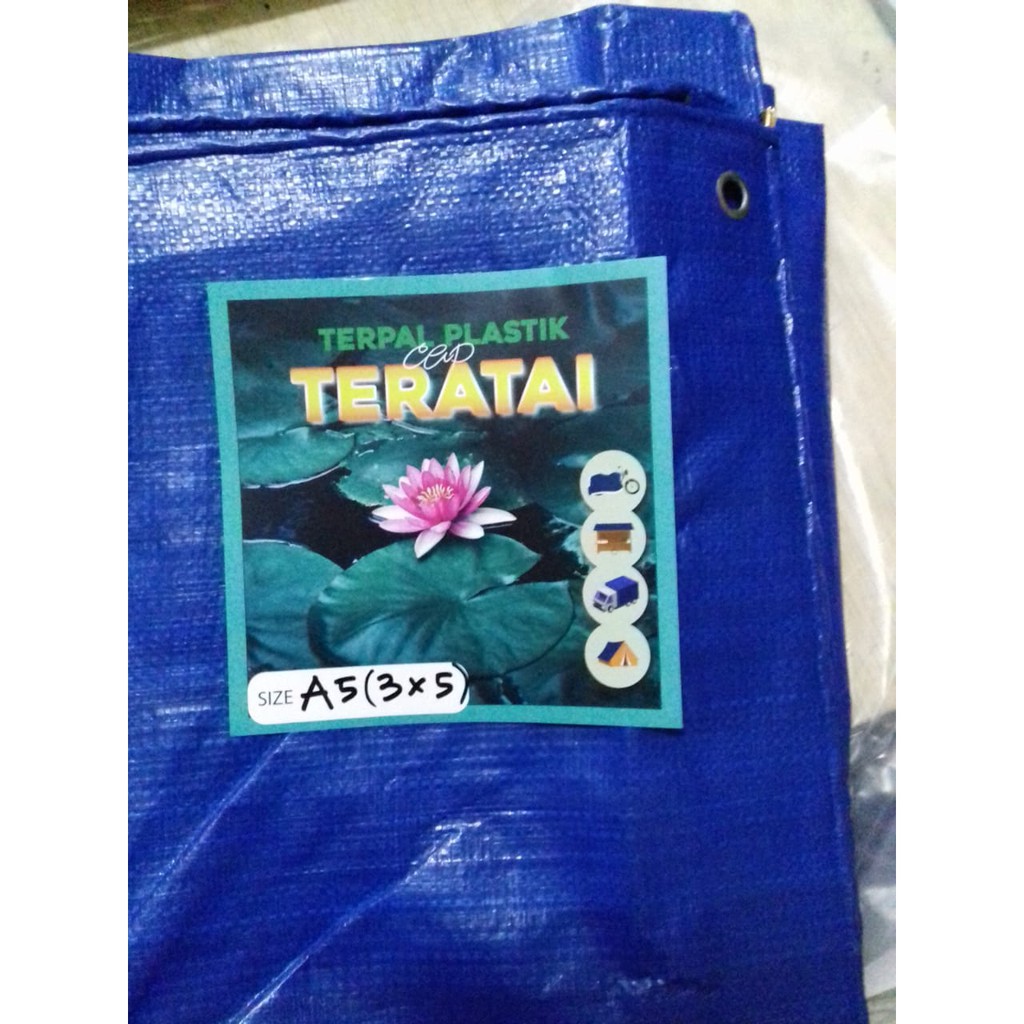 Terpal plastik A5 3 meter x 5 meter / terpal plastik / terpal tenda/ terpal kolam/ terpal jadi