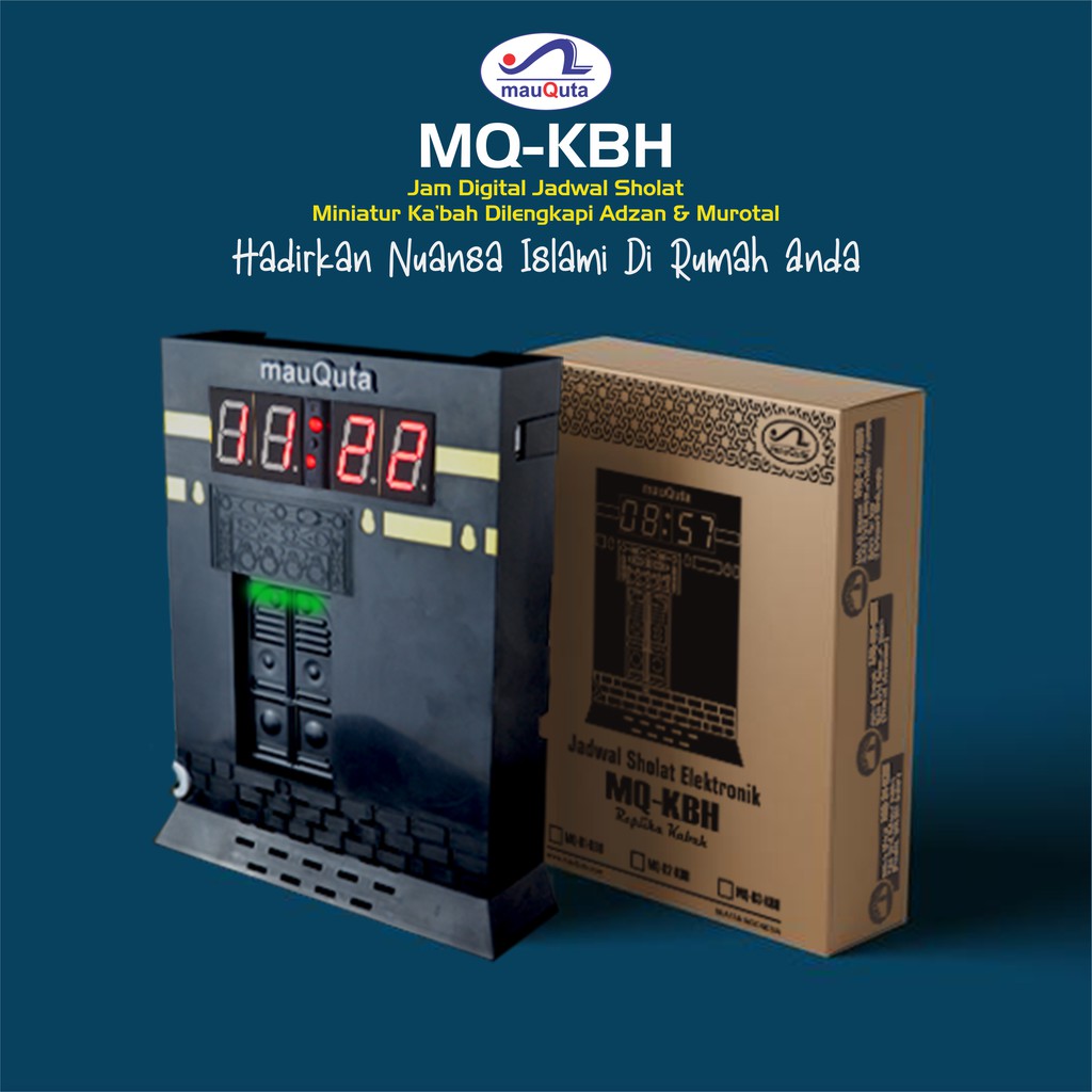 Jam Digital Kabah Jadwal Sholat Murottal Adzan MQ-KBH