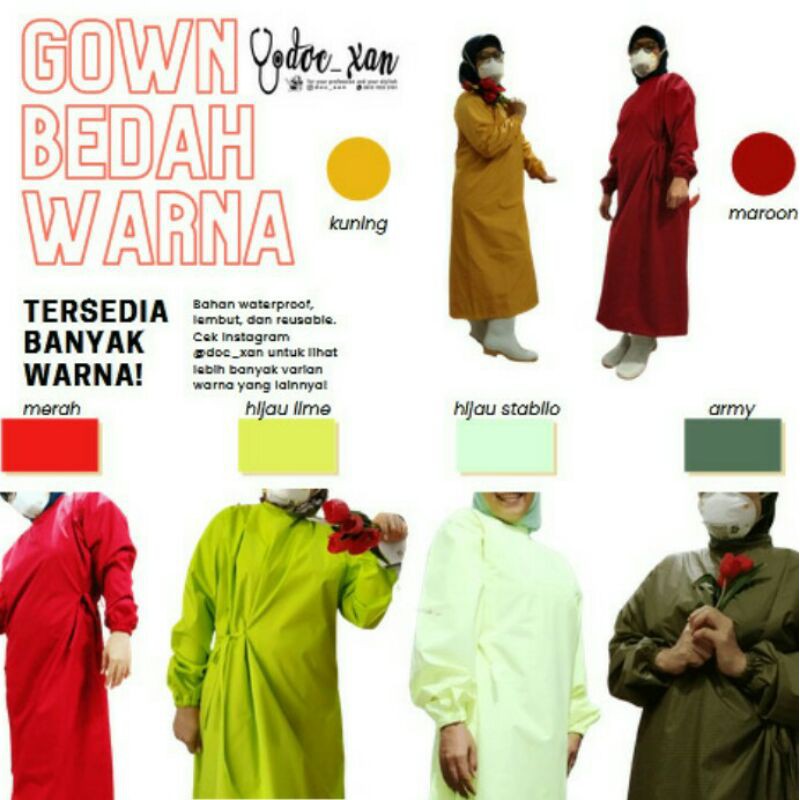 GOWN BEDAH WARNA