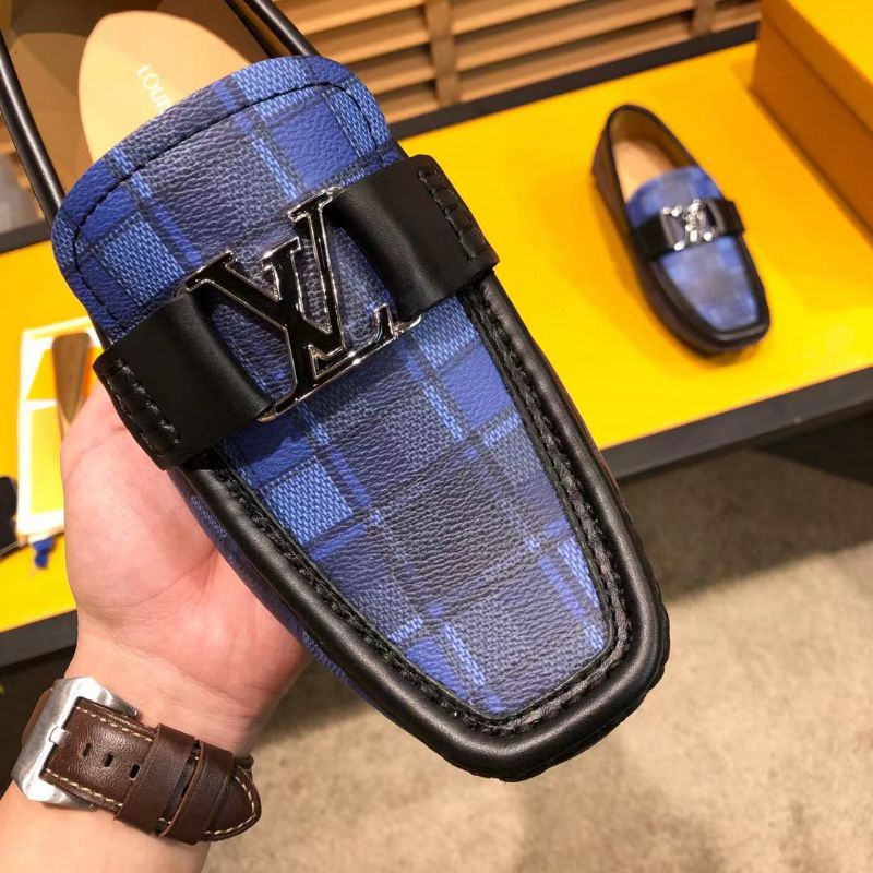 sepatu lv pria loafer mirror vip shoes men cowok P1SHOES new styles blue lou is vuitton