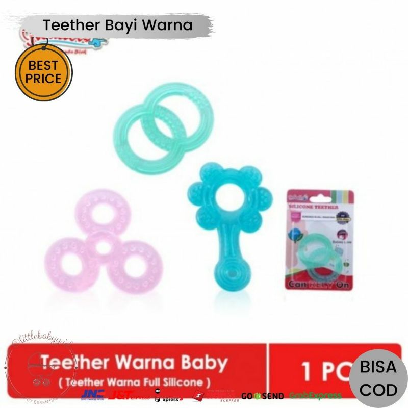 Teether Bayi Warna | Mainan Gigitan Bayi | Teether Bayi Lucu | Mainan Empeng Gigitan Bayi