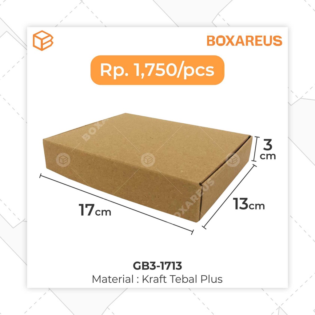 Gift Box Kotak Packing Packaging Souvenir Brown 17x13x3cm | GB3